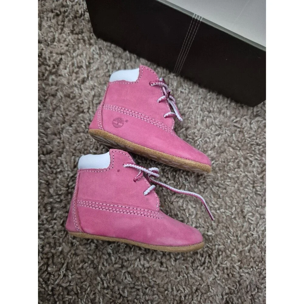Timberland crib shoe boots size 1 w/ box - pink